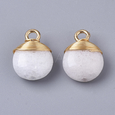 Natural White Jade Pendants G-S359-021G-1