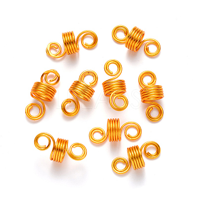 Aluminum Hair Braid Dreadlock Beads ALUM-S017-001A-1