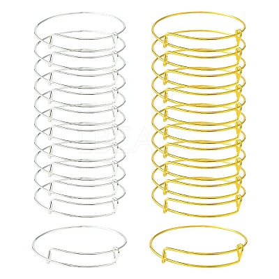 20Pcs 2 Colors Iron Bangle Making BJEW-YW0001-13-1