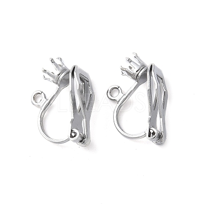 316 Stainless Steel Clip-on Earring Findings STAS-Z124-03P-1