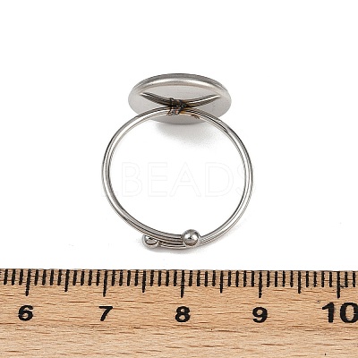 304 Stainless Steel Cuff Ring Components STAS-D372-03P-04-1