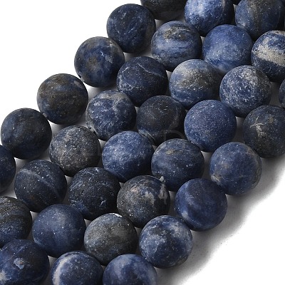 Natural Sodalite Beads Strands G-Q462-8mm-07-1