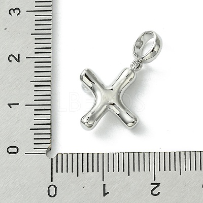 Rack Plating Brass with ABS Plastic Pearl European Dangle Charms KK-G501-02X-P-1
