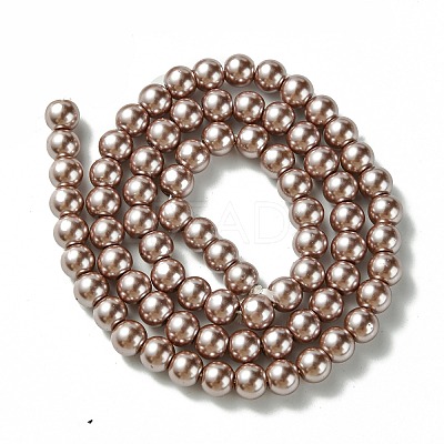 Eco-Friendly Dyed Glass Pearl Round Beads Strands HY-A008-6mm-RB046-1