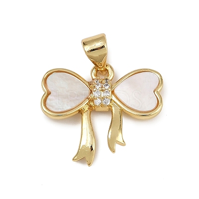 Brass Micro Pave Cubic Zirconia Pendants KK-D376-05G-1