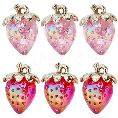 24Pcs 2 Colors Transparent Acrylic Pendants MACR-SC0002-36-1