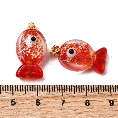 Handmade Dichroic Foil Lampwork Pendants X1-DICH-G001-01G-03-1