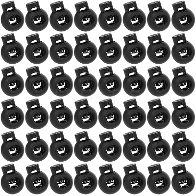 50Pcs PP Plastic Iron Spring Cord Locks KY-CN0002-36B-1