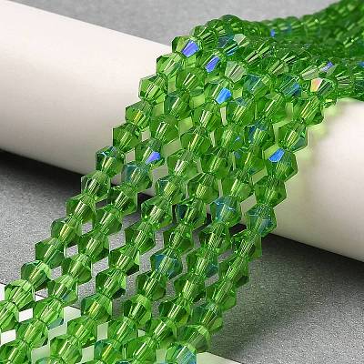 Transparent Electroplate Glass Beads Strands EGLA-A039-T2mm-L03-1