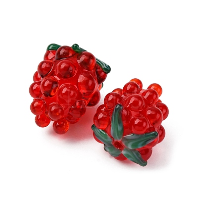 Handmade Lampwork Beads X-LAMP-WH0012-02E-1