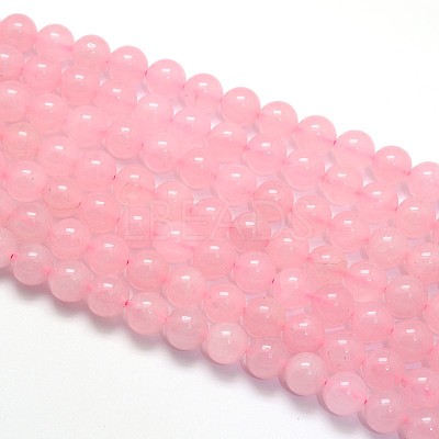 Natural Rose Quartz Round Beads Strands G-O047-04-4mm-1