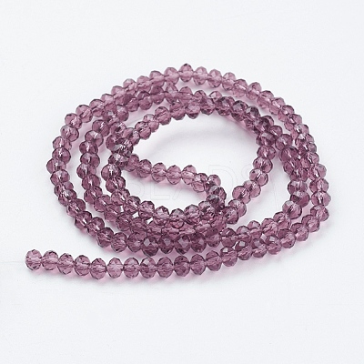 Transparent Glass Beads Strands GLAA-R029-4mm-M-1
