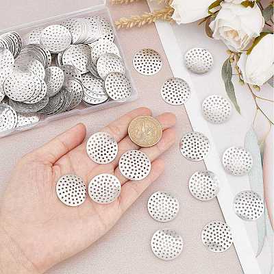 Brass Finger Ring/Brooch Sieve Findings KK-SC0002-65-1
