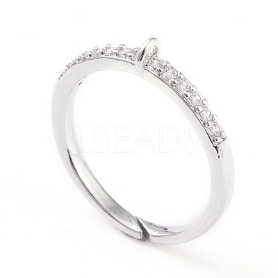Brass Cuff Finger Ring Settings KK-L155-34P-1