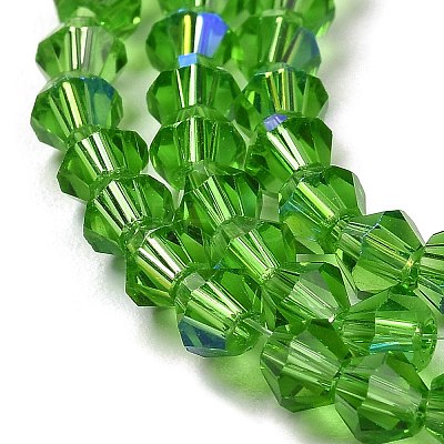 Transparent Electroplate Glass Beads Strands EGLA-A039-T4mm-L03-1