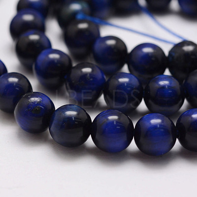 Natural Tiger Eye Bead Strands G-P230-08-B-4mm-1
