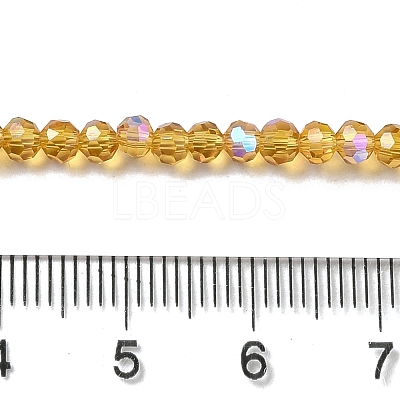 Electroplate Transparent Glass Beads Strands EGLA-A035-T3mm-L04-1
