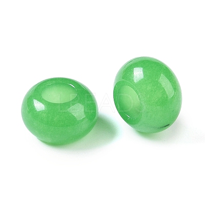 Natural White Jade European Beads G-G740-14x8mm-35-1