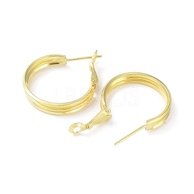 925 Sterling Silver Hoop Earrings EJEW-K258-13G-1