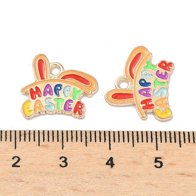 Easter Alloy Enamel Pendants LS-ENAM-I055-01KCG-05-1