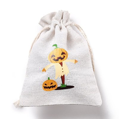 Halloween Cotton Cloth Storage Pouches ABAG-M004-01E-1