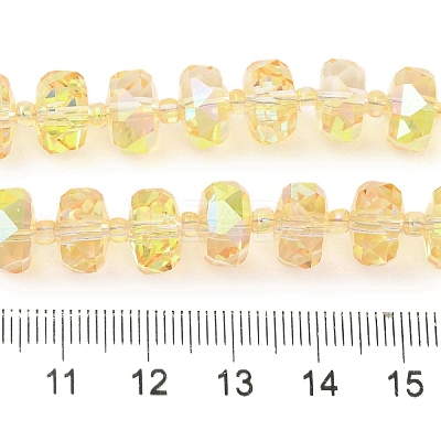 Transparent Electroplat Glass Beads Strands EGLA-P062-01A-HP02-1