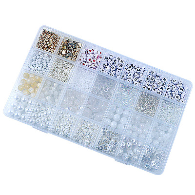 DIY 28 Style Resin & Acrylic & ABS Beads Jewelry Making Finding Kit DIY-NB0012-03J-1