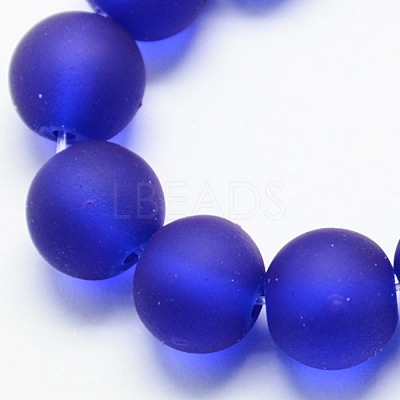 Baking Paint Transparent Glass Bead Strands X-GLAA-S031-10mm-09-1