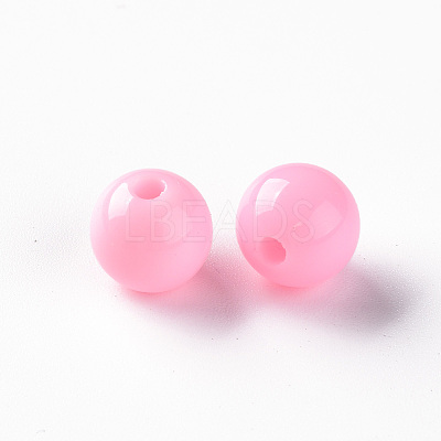Opaque Acrylic Beads X-MACR-S370-C10mm-A01-1