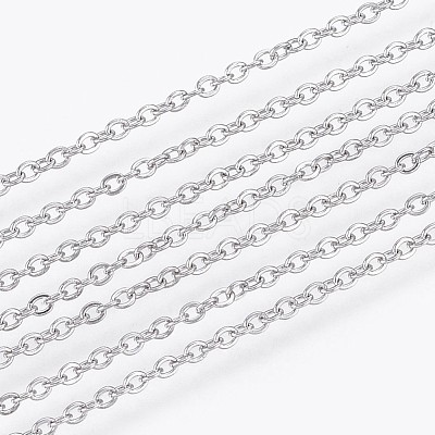 Tarnish Resistant 304 Stainless Steel Cable Chains CHS-F006-01A-P-1