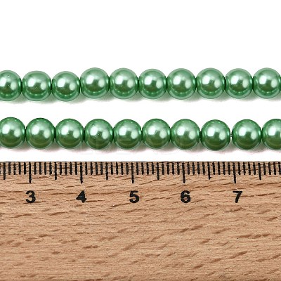 Eco-Friendly Dyed Glass Pearl Round Beads Strands HY-A002-6mm-RB008-1