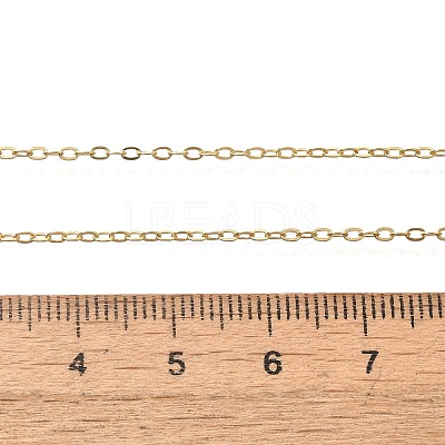 Rack Plating Brass Cable Chain Necklaces for Women NJEW-M048-01G-1
