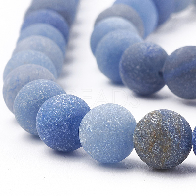 Dyed & Heated Natural Blue Aventurine Beads Strands LS-G-T106-209-1