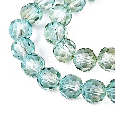 Baking Paint Transparent Glass Beads Strands DGLA-A035-T8mm-A11-1