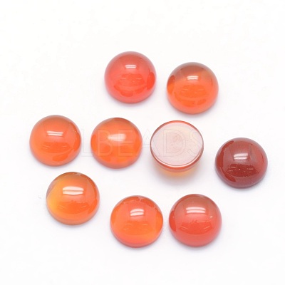 Natural Carnelian Cabochons X-G-P393-R18-6mm-1