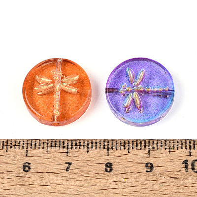 Baking Paint Transparent Glass Beads DGLA-N018-30-1