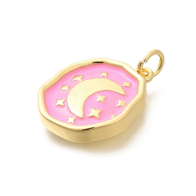 Rack Plating Brass Enamel Pendants KK-L225-029G-03-1