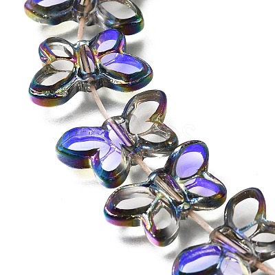 Electroplated Transparent Glass Beads Strands GL-CBA98F0-03A-1