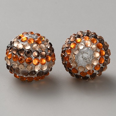 Thanksgiving Day Theme Resin Rhinestone Beads RB-WH0003-08P-1