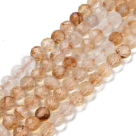 Heated Natural Citrine Beads Strands G-B088-C17-05-1