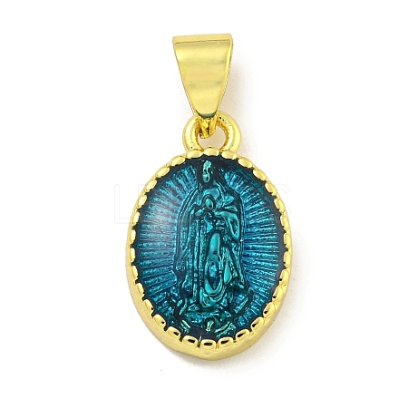 Rack Plating Brass Enamel Pendants KK-B091-15A-1