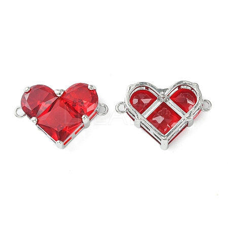 Brass Pave Cubic Zirconia Connector Charms KK-L208-04P-04-1