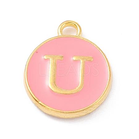 Golden Plated Alloy Enamel Charms X-ENAM-Q437-14U-1