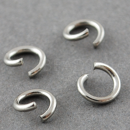 Tarnish Resistant 304 Stainless Steel Open Jump Rings A-STAS-R049-4x0.7mm-1