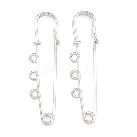 Iron Safety Pins Brooch Findings IFIN-Z005-02P-01-1