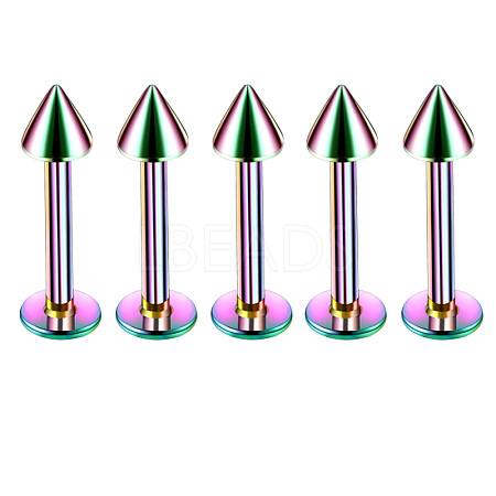 304 Stainless Steel Cone Internally Threaded Labrets for Women Men WG9B6EB-30-1
