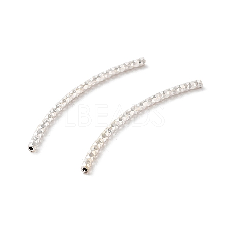 925 Sterling Silver Curved Tube Beads STER-H112-07A-1