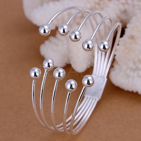 Exquisite Hollow Brass Cuff Bangles For Women BJEW-BB12370-1