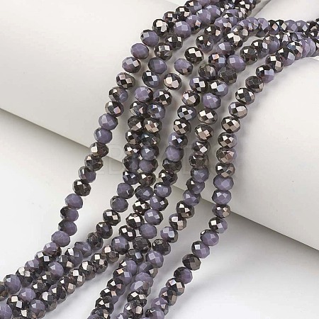 Electroplate Opaque Glass Beads Strands EGLA-A034-P4mm-P10-1
