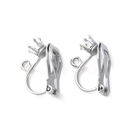 316 Stainless Steel Clip-on Earring Findings STAS-Z124-03P-1